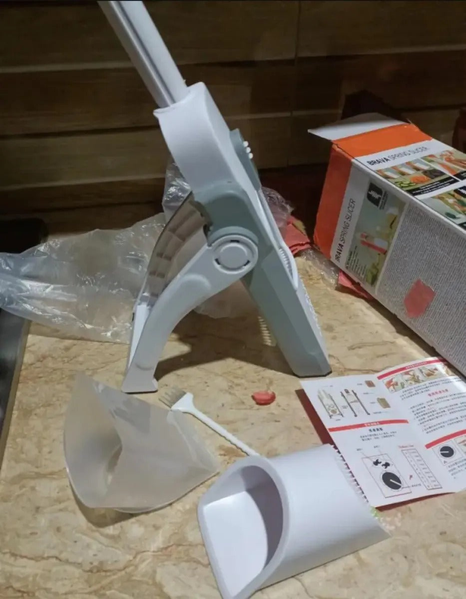 Mandoline Slicer | Safe Adjustable Vegetable Cutter | Multi‑Purpose Kitchen Chopper & Manual Grater ( Random Colour )