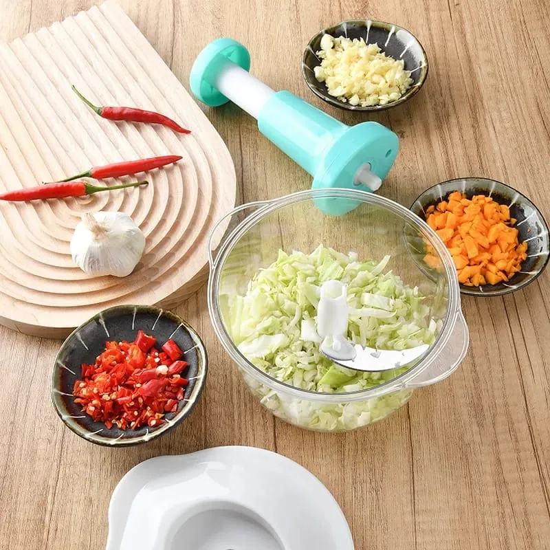 Manual Hand Push Chopper For Kitchen Use