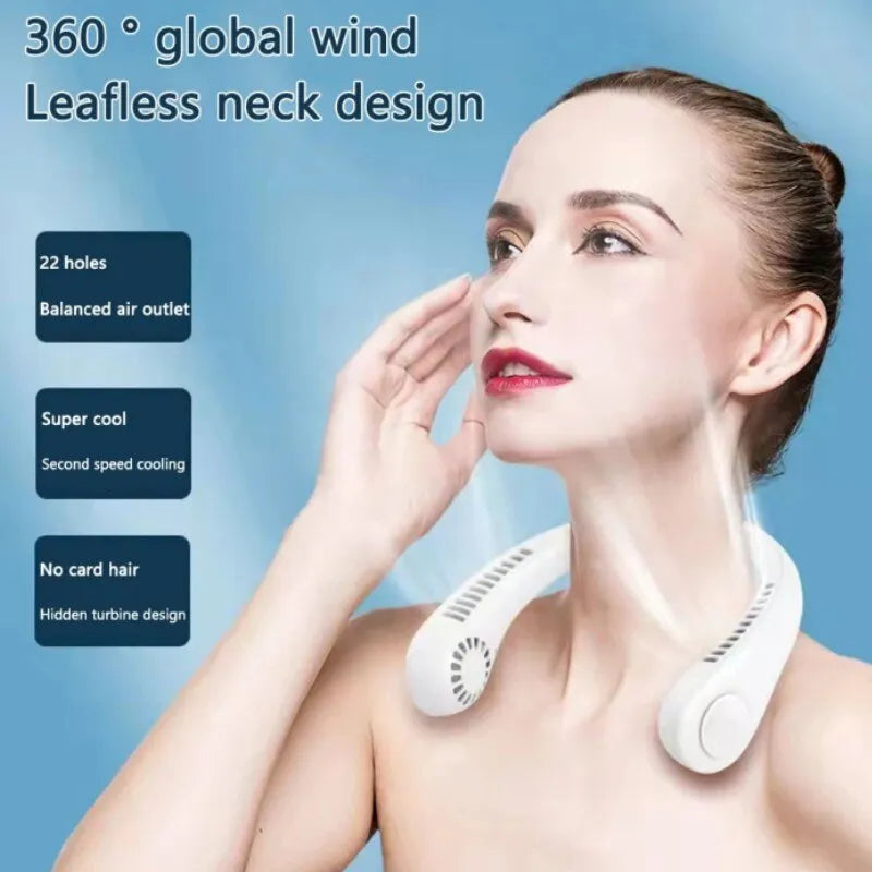 Neck Fan Micro Cooling Strong Fan 360° Bladeless