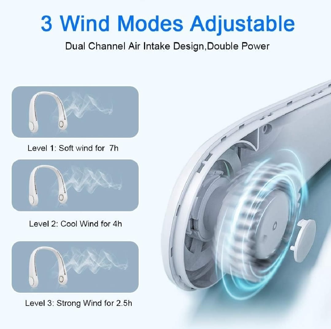 Neck Fan Micro Cooling Strong Fan 360° Bladeless