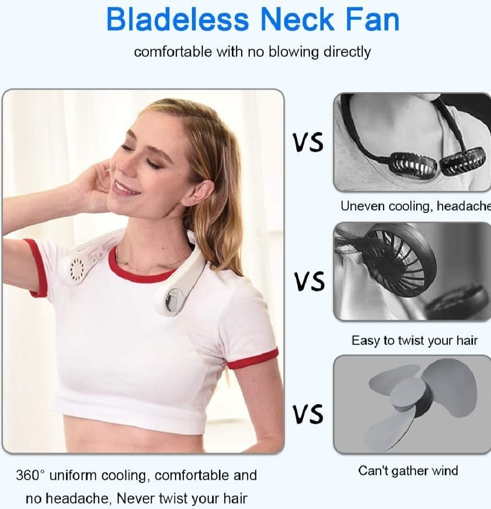 Neck Fan Micro Cooling Strong Fan 360° Bladeless