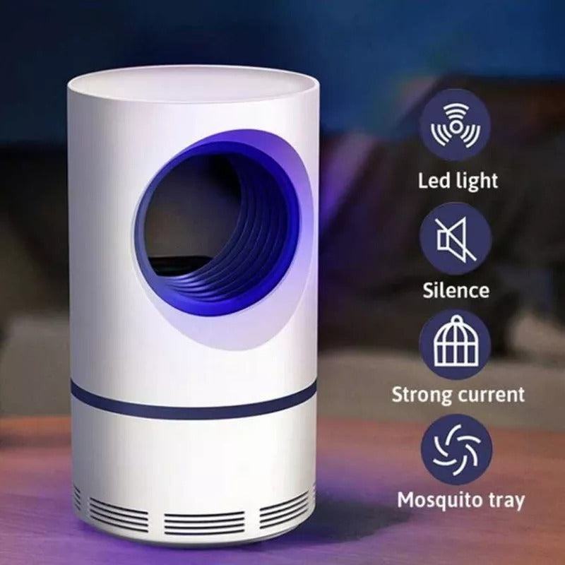 Mosquito Killer Lamp Electric Shocker Round with Charger – Powerful 360° UV Light Insect Trap for Home, Room & Outdoor Use