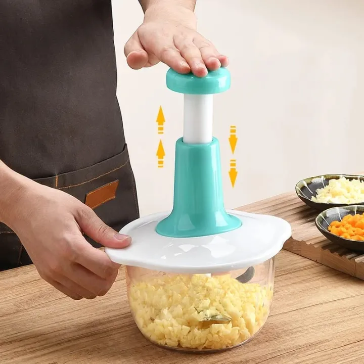 Manual Hand Push Chopper For Kitchen Use