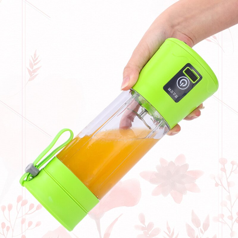 hand juicer maker fruit blender usb blender kitchen mixer kitche-6-Blade Portable Home USB Rechargeable Electric Fruit Extractor Juice Blender Machine