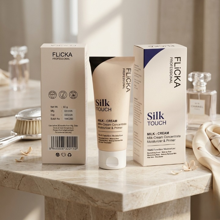 Flicka Professional Silk Touch Milk-Cream – Multi-Function Moisturizer & Primer